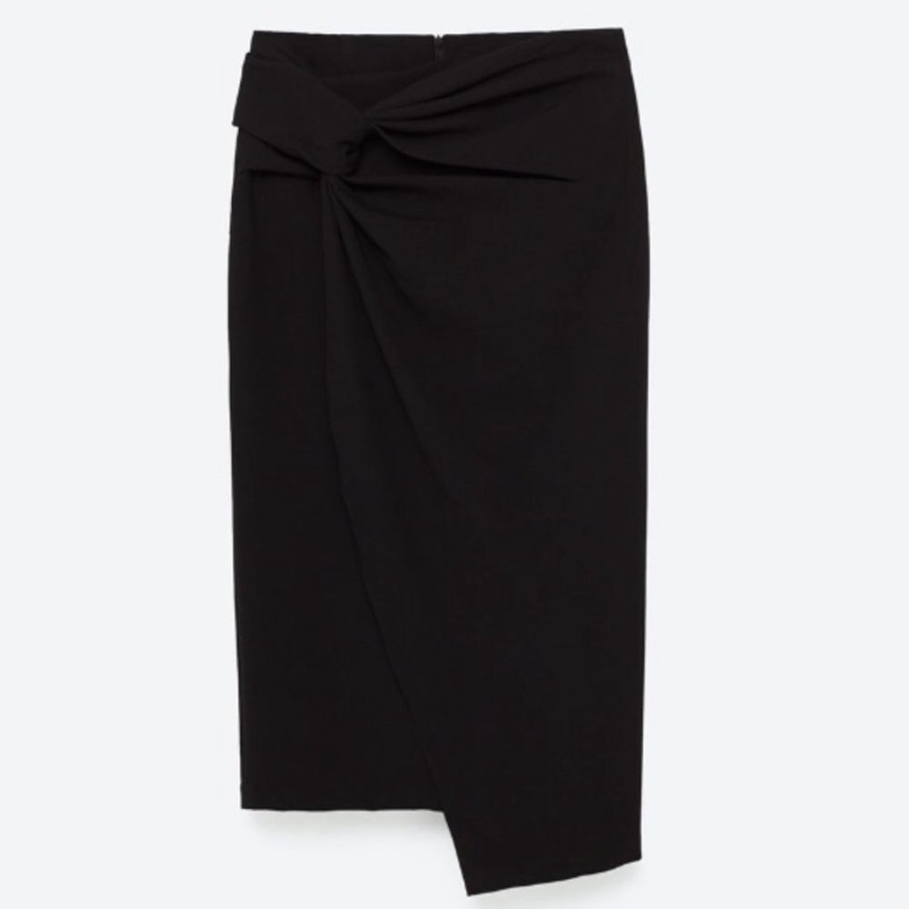 Zara Knotted Midi Skirt